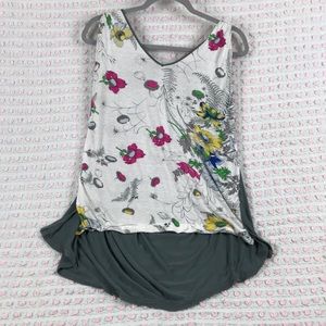 Anthropologie Tiny Flowy Floral Tank, Medium